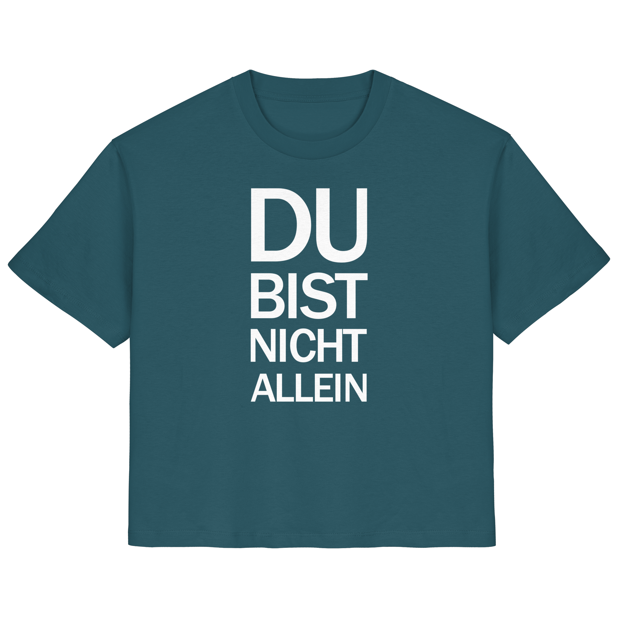 Sternengucker Bio-Ladies-Shirt mit dem weißen Aufdruck Du bist nicht allein